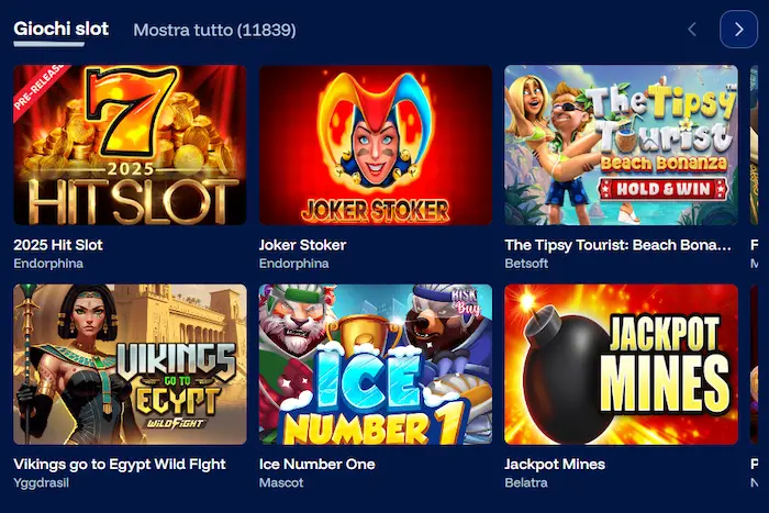 FrostyBet Casino Giochi
